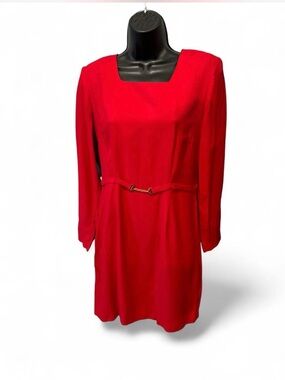 Leni leni Vintage 80s 90s Leni Dress red Cocktail Size 6